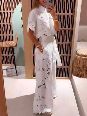 Conjunto Pluzi Calça + Camisa de Renda Leve e Soltinha (Primavera 2025)