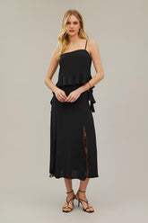 Saia Midi Godê RYVEI com Renda